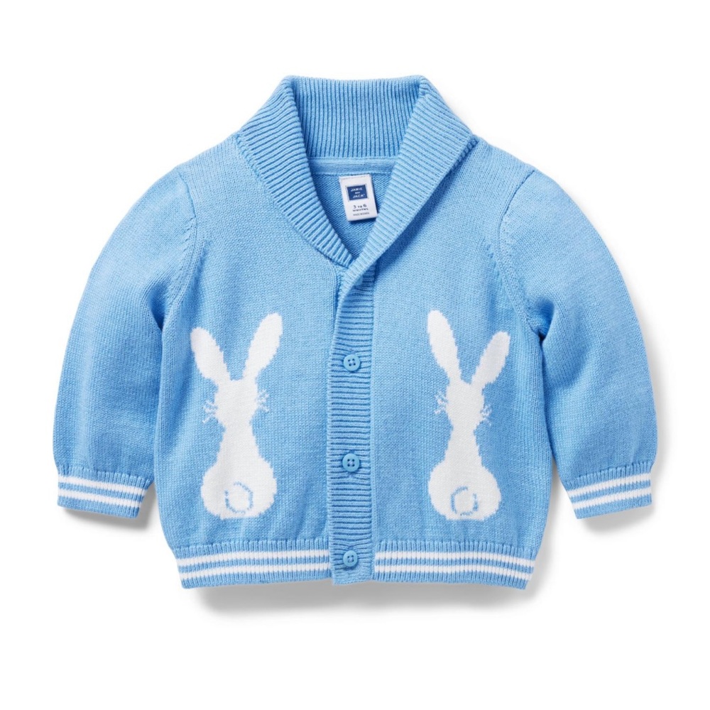 NWT Janie & Jack Baby Bunny Shawl Cardigan